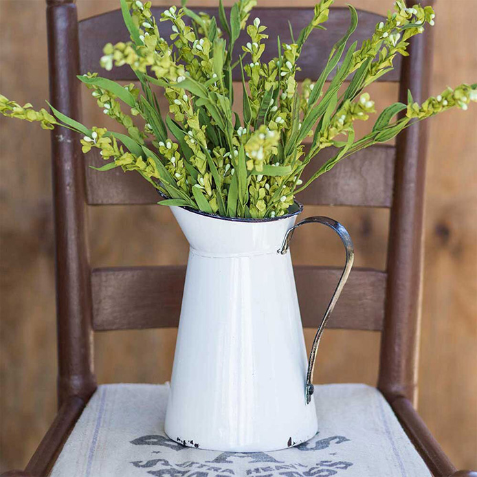 how to decorate a white pitcher