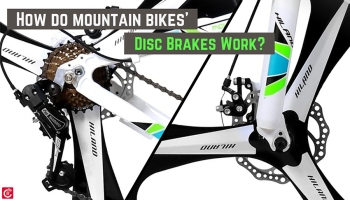 How do mountain bikes’ disc brakes work?